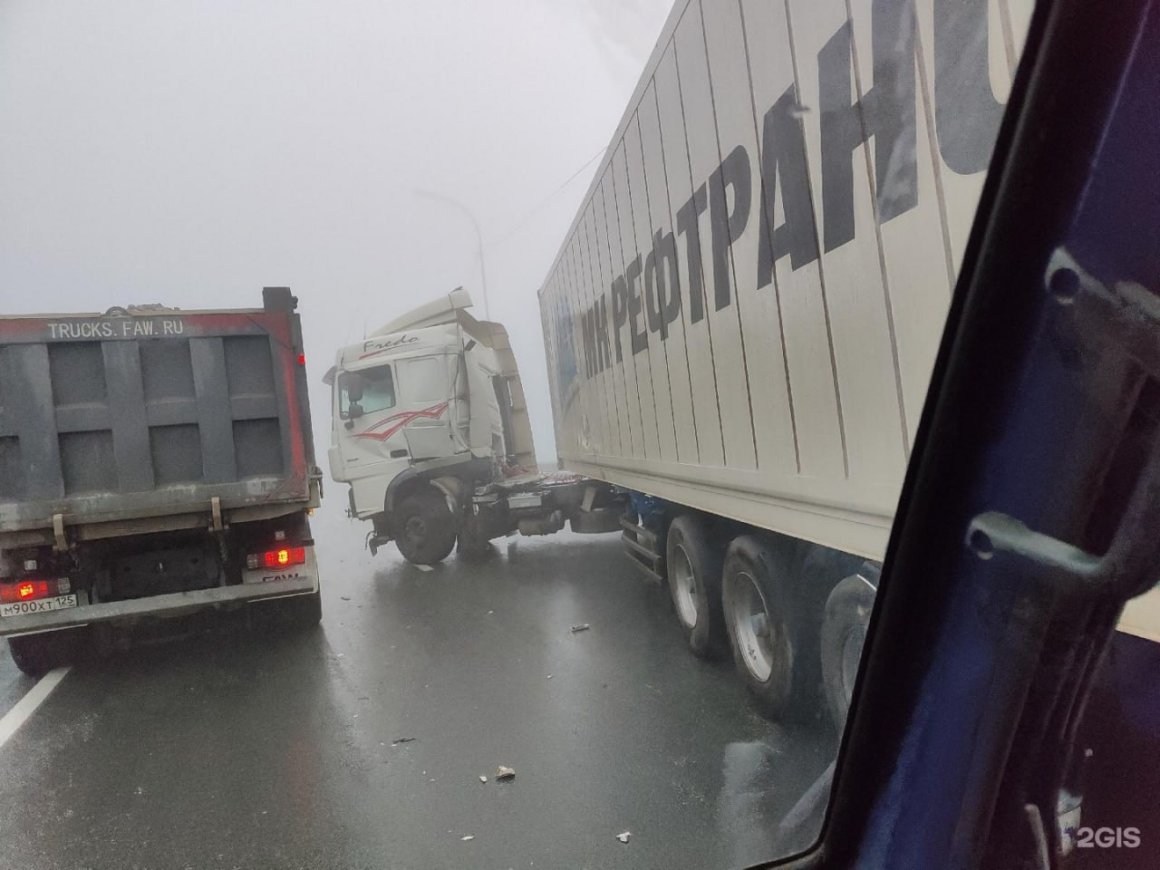 Первые жертвы непогоды появились на оживленной дороге во Владивостоке