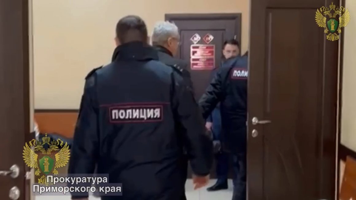 Опубликованы кадры задержания бывшего высокопоставленного в Приморье лица